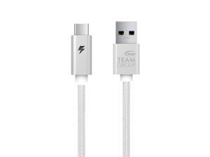 Team USB3.1 to USB Type-C Metallic Cable 100cm Silver (w/LED Charging Indicator)