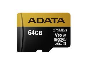 64GB ADATA Premier ONE MicroSDXC UHS-II U3 Class10 275MB/s Memory Card 64GB ADATA Premier ONE MicroSDXC UHS-II U3 Class10 275MB/s Memory Card