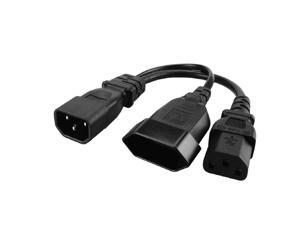 Tekit Y Type Splitter Power Cord,IEC320 C14 to C13+2 Hole EU CEE7/16 4.0mm Female Socket AC Power Cord ,1ft /30mm Tekit Y Type Splitter Power Cord,IEC320 C14 to C13+2 Hole EU CEE7/16 4.0mm Female Socket AC Power Cord ,1ft /30mm