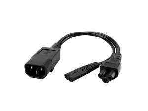 Tekit C14 to C5+C7 Y Splitter Power Plug Cord,Single IEC 320 C14 Male to C5+C7 Female Splitter Adapter Cable Cord (C14 to 2XC5 1ft) Tekit C14 to C5+C7 Y Splitter Power Plug Cord,Single IEC 320 C14 Male to C5+C7 Female Splitter Adapter Cable Cord (C14 to 2XC5 1ft)