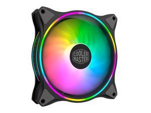Cooler Master MasterFan MF140 Halo Duo-Ring Addressable RGB Lighting 140mm Fan , Absorbing Rubber Pads, PWM Static Pressure for 5V 3-Pin ARGB ,NOT work with 4-pin RGB or Standard RGB+12V Cooler Master MasterFan MF140 Halo Duo-Ring Addressable RGB Lighting 140mm Fan , Absorbing Rubber Pads, PWM Static Pressure for 5V 3-Pin ARGB ,NOT work with 4-pin RGB or Standard RGB+12V