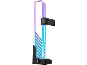 Cooler Master MasterAccessory ARGB GPU Support Bracket, Edge-Lit ARGB Tempered Glass, Universal GPU Bracket, Multiple Orientations Cooler Master MasterAccessory ARGB GPU Support Bracket, Edge-Lit ARGB Tempered Glass, Universal GPU Bracket, Multiple Orientations