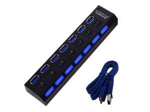 Tekit 7 Port USB 3.0 HUB ,High Speed USB3.0 HUB with Individual Power Switches and LEDs Tekit 7 Port USB 3.0 HUB ,High Speed USB3.0 HUB with Individual Power Switches and LEDs