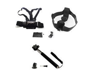 Chest Harness & Head Strap Mount & Monopod Tripod Adapter Gopro HD Hero 1 2 3 3+ Chest Harness & Head Strap Mount & Monopod Tripod Adapter Gopro HD Hero 1 2 3 3+