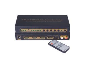 3 Port HDMI / MHL audio splitter 4K ARC Audio EDID setting 5.1CH/PASS/2CH MHL / HDMI dual mode works with Remote control(AIS HDSW0003M1)