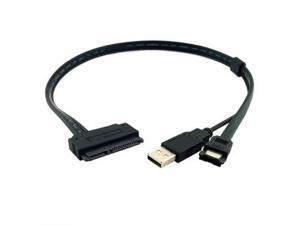 Power eSATA USB A male+eSATA male to SATA 22pin cable for 2.5" HDD 5V, 2.5" Hard Disk Drive HDD SATA 22 Pin to eSATA Data + USB Power Cable Power eSATA USB A male+eSATA male to SATA 22pin cable for 2.5" HDD 5V, 2.5" Hard Disk Drive HDD SATA 22 Pin to eSATA Data + USB Power Cable