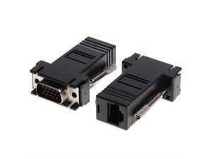 VGA Extender Male to LAN RJ45 CAT5 CAT6 RJ-45 Network Cable Female Adapter ,VGA Male to Ethernet Cable female Converter Adapter