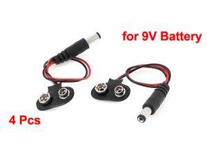4PCS x 9V battery clip connector to DC connector converter adapter,DC Plug Wired 9V Battery Clip Connector 4PCS x 9V battery clip connector to DC connector converter adapter,DC Plug Wired 9V Battery Clip Connector