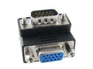 2PCS VGA Converter adapter, VGA Male to Female M/F Right Angle 90 degree converter Adapter,15pin VGA Female to Male converter adapter Black 2PCS VGA Converter adapter, VGA Male to Female M/F Right Angle 90 degree converter Adapter,15pin VGA Female to Male converter adapter Black