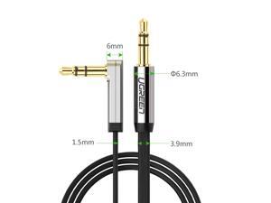 3.5mm Auxiliary Stereo Audio Jack to Jack Cable 90 Degree Right Angle for Apple iPhone, iPod, iPad, Samsung,Smartphones, Tablets and Speakers, 24K Gold Plated Male to Male,1m/3.28ft, Black 3.5mm Auxiliary Stereo Audio Jack to Jack Cable 90 Degree Right Angle for Apple iPhone, iPod, iPad, Samsung,Smartphones, Tablets and Speakers, 24K Gold Plated Male to Male,1m/3.28ft, Black