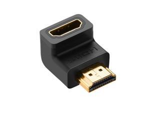 HDMI 90 Degree Right Angle Adapter, Gold Plated High Speed HDMI Male to Female Connector Adapter 20109 HDMI 90 Degree Right Angle Adapter, Gold Plated High Speed HDMI Male to Female Connector Adapter 20109