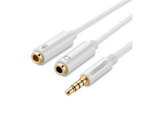 3.5mm Stereo Audio Male to Dual Female Headset Mic and Stereo Audio Y Splitter Cable Adapter , Headset Adapter For Headsets W/Separate Headphone And Microphone 10789 3.5mm Stereo Audio Male to Dual Female Headset Mic and Stereo Audio Y Splitter Cable Adapter , Headset Adapter For Headsets W/Separate Headphone And Microphone 10789