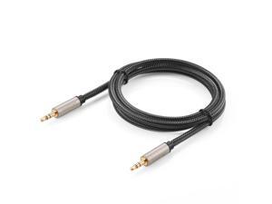 3.5mm Male to Male Auxiliary Aux Stereo Professional HiFi Cable with Silver-Plating Copper Core, Gold Plated, Nylon Braid, Tangle-Free for for Audiophile/Musical lovers Silver, 0.5m/1.64ft 10601 3.5mm Male to Male Auxiliary Aux Stereo Professional HiFi Cable with Silver-Plating Copper Core, Gold Plated, Nylon Braid, Tangle-Free for for Audiophile/Musical lovers Silver, 0.5m/1.64ft 10601