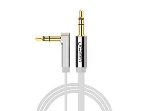 3.5mm Auxiliary Audio Jack to Jack cable 90 Degree Right Angle for Apple iPhone, iPod, iPad, Samsung,Smartphones & Tablets and Speakers,24K Gold Plated Male to Male (6FT, White)10759 3.5mm Auxiliary Audio Jack to Jack cable 90 Degree Right Angle for Apple iPhone, iPod, iPad, Samsung,Smartphones & Tablets and Speakers,24K Gold Plated Male to Male (6FT, White)10759