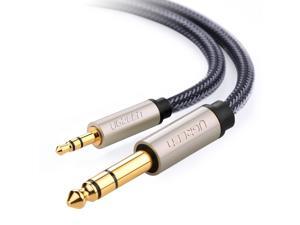 Gold Plated 3.5mm 1/8" Male to 6.35mm 1/4" Male TRS Stereo Audio Cable with Zinc Alloy Housing and Nylon Braid for iPod, Laptop,Home Theater Devices, and Amplifiers 3.3ft/1m ,10625 Gold Plated 3.5mm 1/8" Male to 6.35mm 1/4" Male TRS Stereo Audio Cable with Zinc Alloy Housing and Nylon Braid for iPod, Laptop,Home Theater Devices, and Amplifiers 3.3ft/1m ,10625