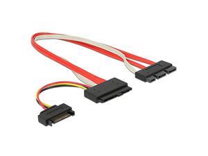 SFF-8639 SATA 3.2 Express 18pin (7+7+4) & 15Pin Power to SFF-8482 SAS Express 29pin Data Raid Cable, 1ft/30cm SFF-8639 SATA 3.2 Express 18pin (7+7+4) & 15Pin Power to SFF-8482 SAS Express 29pin Data Raid Cable, 1ft/30cm