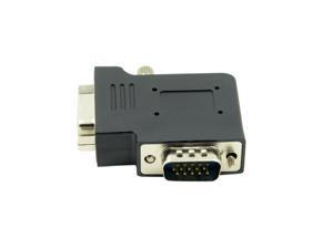 Vertical Flat Left Angled 90 Degree VGA SVGA Male To Female extension Adapter Vertical Flat Left Angled 90 Degree VGA SVGA Male To Female extension Adapter