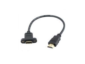 1ft/30cm HDMI Extension Cable HDMI V1.4 Type A Male to Female Adapter Support 3D 2K x 4K 1080P with Ear Screw Fixing Position Hole for Front Panel Gold Plated Works with HDMI V1.3 HDTV PC 1ft/30cm HDMI Extension Cable HDMI V1.4 Type A Male to Female Adapter Support 3D 2K x 4K 1080P with Ear Screw Fixing Position Hole for Front Panel Gold Plated Works with HDMI V1.3 HDTV PC