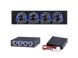 3.5" PC CPU HDD 4 Channel Fan Speed Controller Control Led Cooling Front Panel, 4 Channel Speed Fan Controller with Blue LED GDT Controller STW6002 3.5" PC CPU HDD 4 Channel Fan Speed Controller Control Led Cooling Front Panel, 4 Channel Speed Fan Controller with Blue LED GDT Controller STW6002