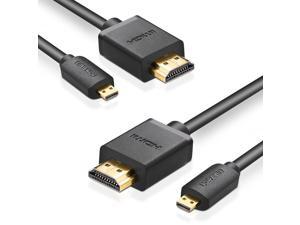 UGREEN (9.84ft/3m) Micro HDMI (Type D) to HDMI (Type A) Male to Male High Speed Cable with Ethernet Gold Plated Supports 3D & 4K Resolution and Audio Return UGREEN (9.84ft/3m) Micro HDMI (Type D) to HDMI (Type A) Male to Male High Speed Cable with Ethernet Gold Plated Supports 3D & 4K Resolution and Audio Return