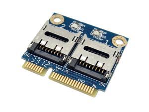 Dual Micro SD (TF) Card to Mini PCI-E Express with Half Bracket Memory Card Reader (2 Micro SD to Mini PCI-E) Dual Micro SD (TF) Card to Mini PCI-E Express with Half Bracket Memory Card Reader (2 Micro SD to Mini PCI-E)
