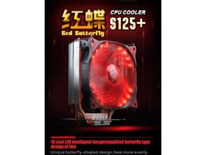 S125+ CPU cooler 16 PCS red LED 12cm 4pin quiet fan for AMD Intel 775 115x 2011 1366 computer cpu cooling radiator fan S125+ CPU cooler 16 PCS red LED 12cm 4pin quiet fan for AMD Intel 775 115x 2011 1366 computer cpu cooling radiator fan