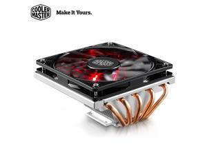 Cooler Master GeminII M5 LED - 2U Low Profile CPU Cooler with 5 Direct Contact Heatpipes & XtraFlo 120 Slim "Fire Red" LED PWM Cooling Fan