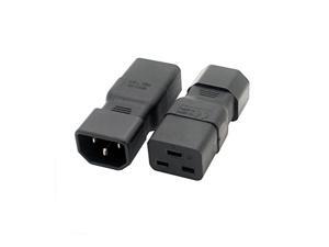 C14 to C19, PDU UPS Power IEC C14 Male to C19 Female Adapter IEC C19 to C14 Connector NEW C14 to C19, PDU UPS Power IEC C14 Male to C19 Female Adapter IEC C19 to C14 Connector NEW