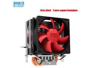 PcCooler S80 CPU Cooler 8cm Silent Fan 2 copper heat pipes CPU cooling radiator for AMD Intel 775 115x CPU Fan queit and bargain PcCooler S80 CPU Cooler 8cm Silent Fan 2 copper heat pipes CPU cooling radiator for AMD Intel 775 115x CPU Fan queit and bargain