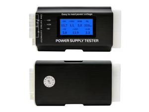 Computer PC Power Supply Tester, ATX / ITX / IDE / HDD / SATA / BYI Connectors Power Supply Tester, 1.8'' LCD Screen (Aluminum Alloy Enclosure) PC LCD Power Supply Tester 20/24 pin 4 SATA HDD Testers