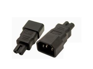 IEC C14 3 prong plug to C7 2 prong receptacle,IEC 320 C14 3 Pin Male To C7 2 Prong Female Laptop Printer Power Adatper Connector Converter (C7) IEC C14 3 prong plug to C7 2 prong receptacle,IEC 320 C14 3 Pin Male To C7 2 Prong Female Laptop Printer Power Adatper Connector Converter (C7)