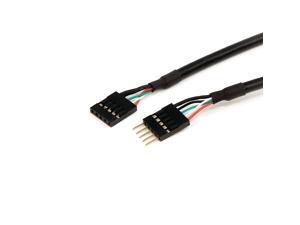 (2 Pack) Tekit 18inch Internal 5-Pin USB IDC Motherboard Header Male to Female M/F Extension Cable (Male to Female) (2 Pack) Tekit 18inch Internal 5-Pin USB IDC Motherboard Header Male to Female M/F Extension Cable (Male to Female)