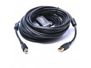 Tekit 24K Gold plated USB 2.0 Cable - A-Male to B-Male,USB 2.0 A Male to B Male Cable with Ferrite Black 28/24# AWG,40ft/12m Tekit 24K Gold plated USB 2.0 Cable - A-Male to B-Male,USB 2.0 A Male to B Male Cable with Ferrite Black 28/24# AWG,40ft/12m