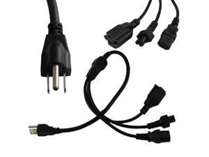 Tekit 1 to 3 Power Cord Splitter and IEC C5 laptop Connection,1-to-3 US Plug 3-Prong NEMA 5-15P to IEC320 C13 +C5+Nema 5-15R Female, 3 in 1 Multifunctional AC Power Cord(60cm/2ft) Tekit 1 to 3 Power Cord Splitter and IEC C5 laptop Connection,1-to-3 US Plug 3-Prong NEMA 5-15P to IEC320 C13 +C5+Nema 5-15R Female, 3 in 1 Multifunctional AC Power Cord(60cm/2ft)