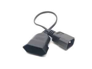 IEC 320 C14 Male to Europe 2 Pin Female Socket Short Adapter Cable For UPS PDU (1ft/30cm),EURO UPS/PDU Power Cord