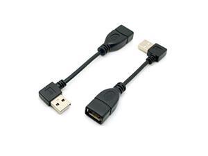 2pcs 90 Degree Left & Right Angled USB 2.0 A Male to USB Female Extension Adapter Cable 10cm 2pcs 90 Degree Left & Right Angled USB 2.0 A Male to USB Female Extension Adapter Cable 10cm