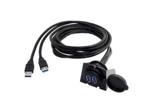 2m Dual USB 3.0 AUX Flush Mount Car Mount Extension Cable for Dashboard Panel 2m Dual USB 3.0 AUX Flush Mount Car Mount Extension Cable for Dashboard Panel