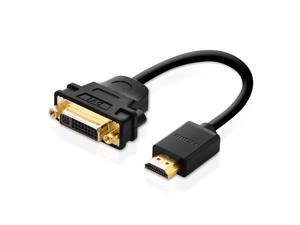 UGREEN HDMI to DVI 24+5 Male to Female Adapter Cable, HDMI to DVI-I Video Cord 1080P suitable for Apple TV, HDTV, Plasma, DVD, Roku, Xbox One, PlayStation 4 PS3 to monitor and Projector (Black) UGREEN HDMI to DVI 24+5 Male to Female Adapter Cable, HDMI to DVI-I Video Cord 1080P suitable for Apple TV, HDTV, Plasma, DVD, Roku, Xbox One, PlayStation 4 PS3 to monitor and Projector (Black)