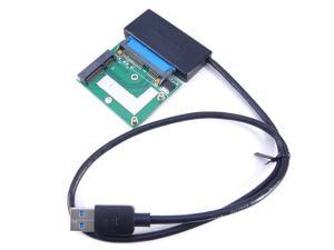 mSATA SSD to 2.5 inch SATA Converter Adapter Module Board + SATA to USB 3.0 Adapter Cable (50x30mm mSATA SSD compatible)
