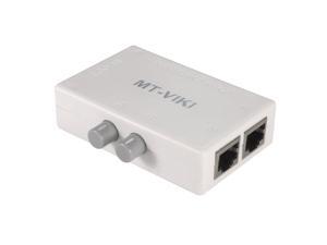 2 Ports Network Switch Splitter Selector Hub 2-In 1-Out or 1-In 2-Out 100M MT-RJ45-2M 2 Ports Network Switch Splitter Selector Hub 2-In 1-Out or 1-In 2-Out 100M MT-RJ45-2M