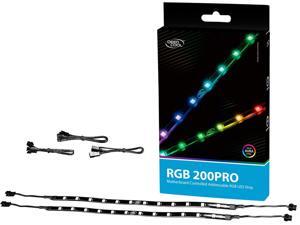 DEEPCOOL RGB 200PRO Addressable RGB LED Strip, SYNC Controlled via 5V 3-pin ADD-RGB Header on Motherboard, SYNC with Other 5V ADD-RGB Devices DEEPCOOL RGB 200PRO Addressable RGB LED Strip, SYNC Controlled via 5V 3-pin ADD-RGB Header on Motherboard, SYNC with Other 5V ADD-RGB Devices