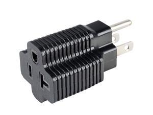 UL listed 15 Amp Household Plug to 20 Amp T-Blade Female Adapter,Nema 5-15P to 5-15R+5-20R AC Adapter, Nema 5-15P to 5-15R, Nema 5-15P to 5-20R Power Adapter, USA 3Pin Male to Female AC Adapter UL listed 15 Amp Household Plug to 20 Amp T-Blade Female Adapter,Nema 5-15P to 5-15R+5-20R AC Adapter, Nema 5-15P to 5-15R, Nema 5-15P to 5-20R Power Adapter, USA 3Pin Male to Female AC Adapter