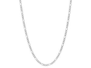 1.3mm Rhodium Plated .925 Sterling Silver Tube Beaded Saturn Chain