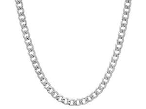 The Bling Factory 2.5mm Durable Stainless Steel Rounded Spiral Rope Chain Necklace 