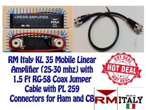 RM KL 35 Mobile Linear Amplifier with 1.5 Ft Coax Jumper Cable