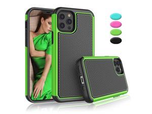 iPhone 12 Pro Max Case, 2020 Apple 6.7" iPhone 12 Pro Max Cute Case, Tekcoo Shock Absorbing Case Rubber Silicone & Plastic Scratch Resistant Bumper Grip Sturdy Hard Phone Cases Cover New, Green