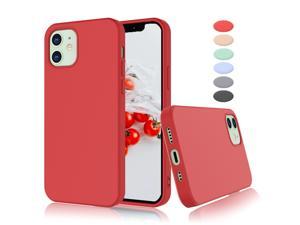 iPhone 12 Pro Max Case, Takfox iPhone 12 Pro Max Basic Case [Frosted] Shockproof Case Liquid Silicone Grel Rubber Soft TPU Anti-slip Bumper Thin Matte Slim Phone Case Covers For iPhone 12 Pro Max, Red