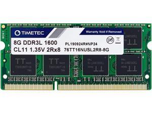 Timetec Hynix IC 8GB DDR3L 1600MHz PC3L-12800 Non ECC Unbuffered 1.35V CL11 2Rx8 Dual Rank 204 Pin SODIMM Laptop Notebook Computer Memory Ram Module Upgrade(8GB)