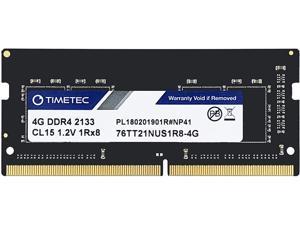 Timetec Hynix IC 4GB DDR4 2133MHz PC4-17000 Non ECC Unbuffered 1.2V CL15 1Rx8 Single Rank 260 Pin SODIMM Laptop Notebook Computer Memory Ram Module Upgrade (4GB)