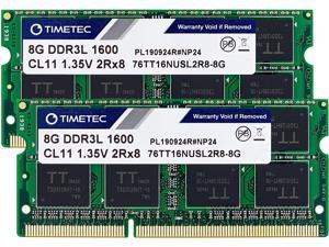 Timetec Hynix IC 16GB Kit(2x8GB) DDR3L 1600MHz PC3L-12800 Non ECC Unbuffered 1.35V CL11 2Rx8 Dual Rank SODIMM Laptop Memory Ram (16GB Kit(2x8GB))